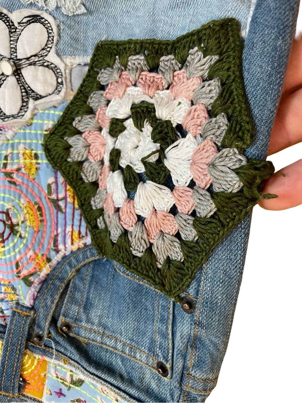 BDG Urban Outfitters Patchwork Jeans Hippie Bohemian - Picture 3 of 14